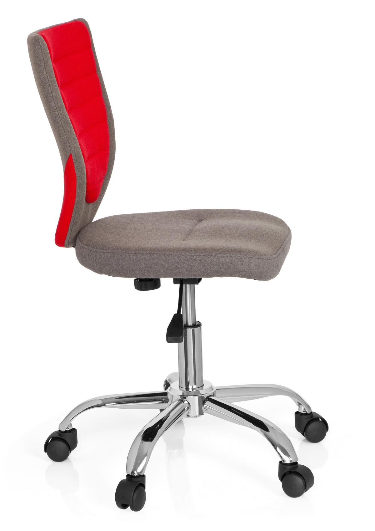 Mladinski Vrtljivi Stol Kiddy Comfort, Siva, Rdeča - rdeča/srebrne barve, Moderno, kovina/umetna masa (41/94/41cm) - MID.YOU