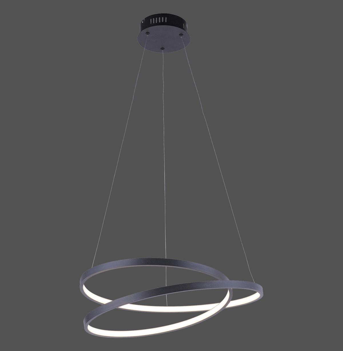 LED-Hängeleuchte Roman max. 32 Watt - Schwarz, Design, Kunststoff/Metall (60/60/100cm) - Paul Neuhaus