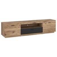 Comodă TV PARDOO - culoare lemn stejar/antracit, Trend, material pe bază de lemn (210/51,9/50cm) - Modern Living