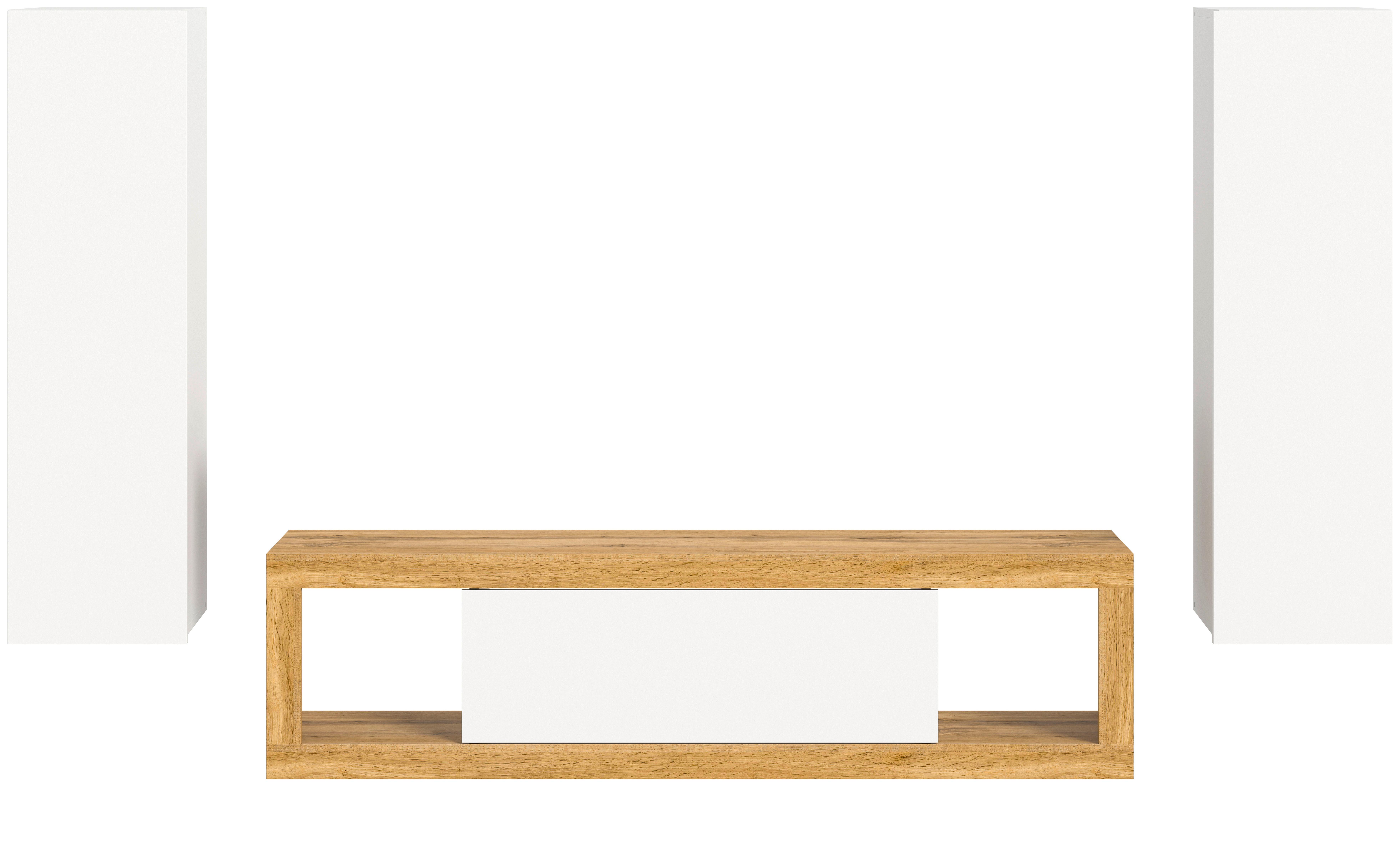 Ansamblu mobilier camera de zi TANGO - stejar Wotan, Design, material pe bază de lemn (240/135/30cm) - Modern Living
