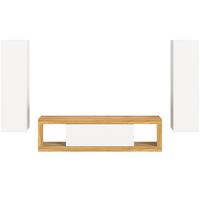 Ansamblu mobilier camera de zi TANGO - stejar Wotan, Design, material pe bază de lemn (240/135/30cm) - Modern Living