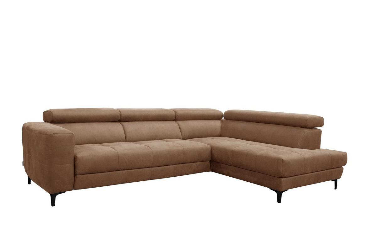 Kutna Garnitura Emma - smeđa/crna, Moderno, tekstil (301/83-102/210cm) - Modern Living