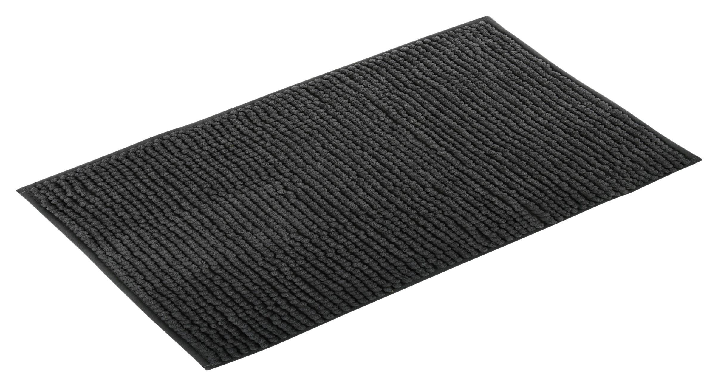 Badteppich 144501 Chenille - Grau, Konventionell, Textil (80/50cm) - Spirella