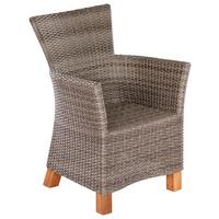 Set Vrtnih Stolov Toskana, Blazine - siva/naravne barve, Moderno, kovina/umetna masa (66/88/66cm) - Gardenson