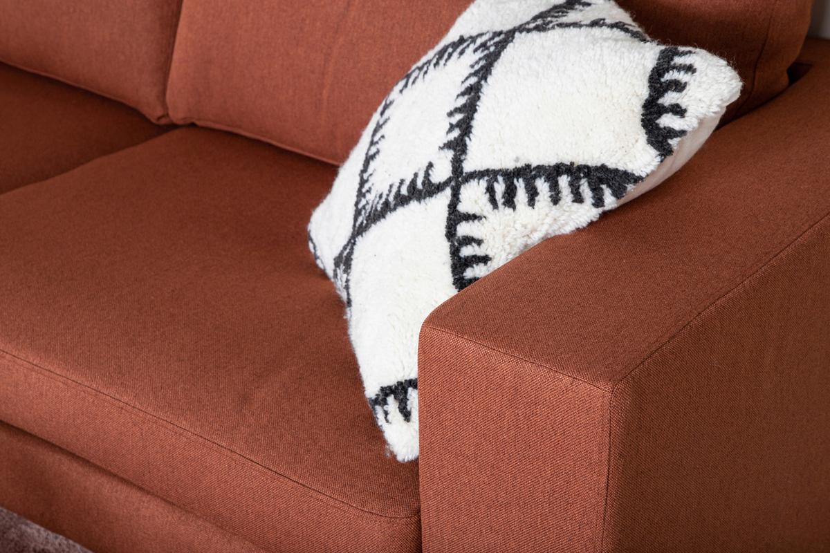 2-SITZER-SOFA BOLERO - Rostfarben/Schwarz, Design, Kunststoff/Textil (215/84/88cm) - Livetastic