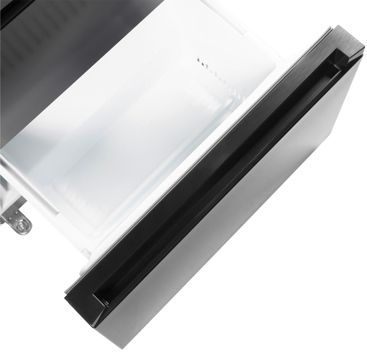Kühl-Gefrier-Kombination SKMFDFDDID Schwarz - Schwarz, Basics, Glas/Metall (68,6/178/70,3cm) - Mican