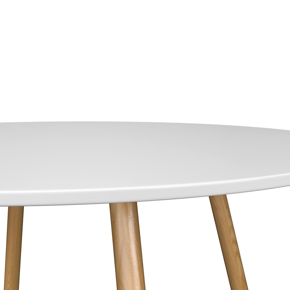 Étkezőasztal John - tölgyfa színű/fehér, Modern, faalapú anyag/fém (90/75cm) - Bessagi Home