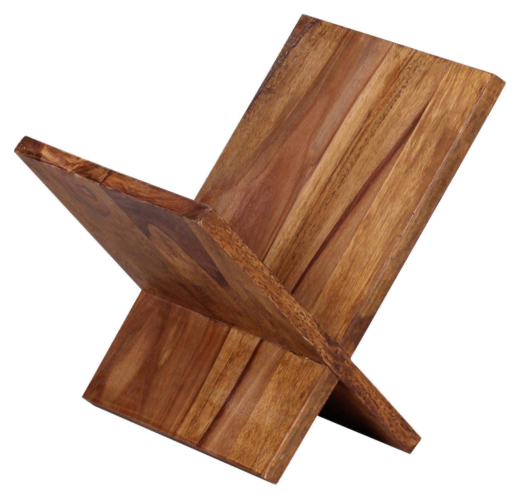 Zeitungsständer Mumbai Sheeshamholz - Sheeshamfarben, MODERN, Holz (29/31/28cm) - MID.YOU