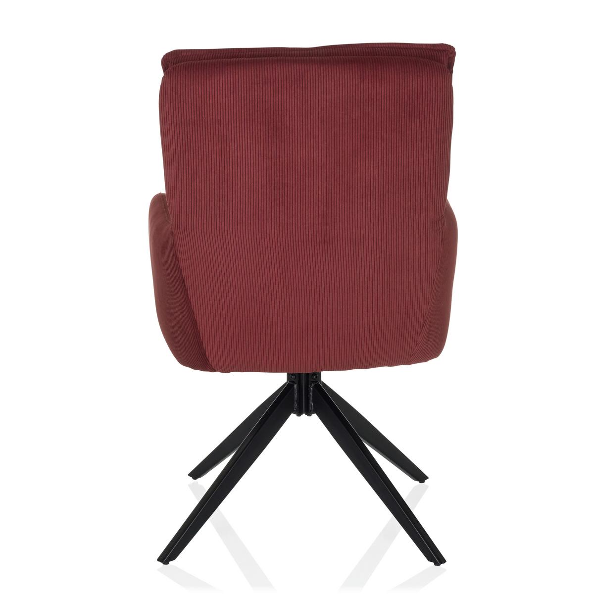 Naslanjač Tarugo, Rdeča - rdeča/črna, Moderno, kovina/tekstil (58/94/60cm) - MID.YOU