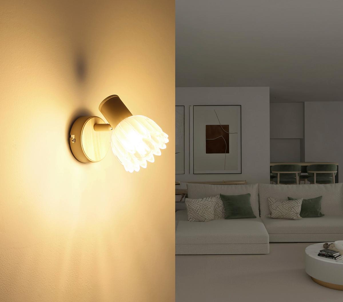 Reflektor Planta - boje pijeska, Konvencionalno, staklo/metal (9/12cm) - Globo