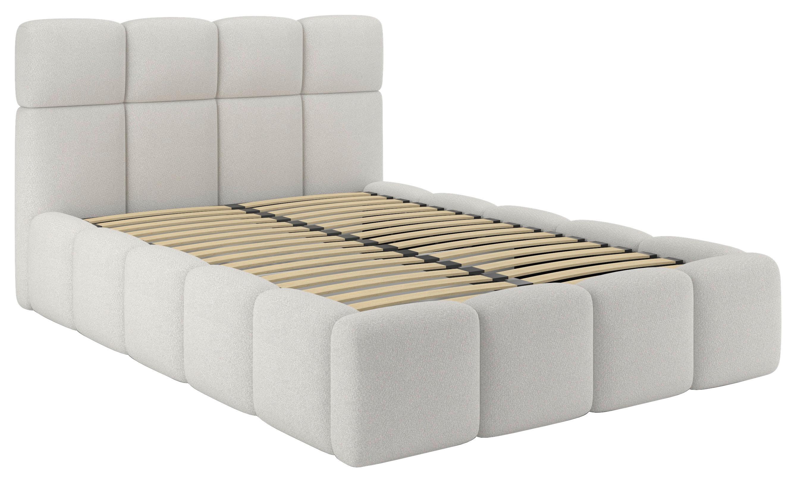 Tapecirani Krevet Cloudy - krem, Trend, drvni materijal/metal (140/200cm) - Modern Living