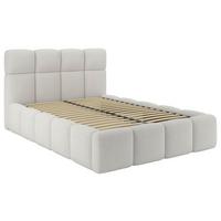 Tapecirani Krevet Cloudy - krem, Trend, drvni materijal/metal (140/200cm) - Modern Living