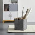 Aufbewahrungsbox in Grau 'Bamboo' ca. 33x33x33 cm - Grau, MODERN, Holz/Textil (33/33/33cm) - Bessagi Home Aufbewahrungsbox in Grau 'Bamboo' ca. 33x33x33 cm - Grau, MODERN, Holz/Textil (33/33/33cm) - Bessagi Home