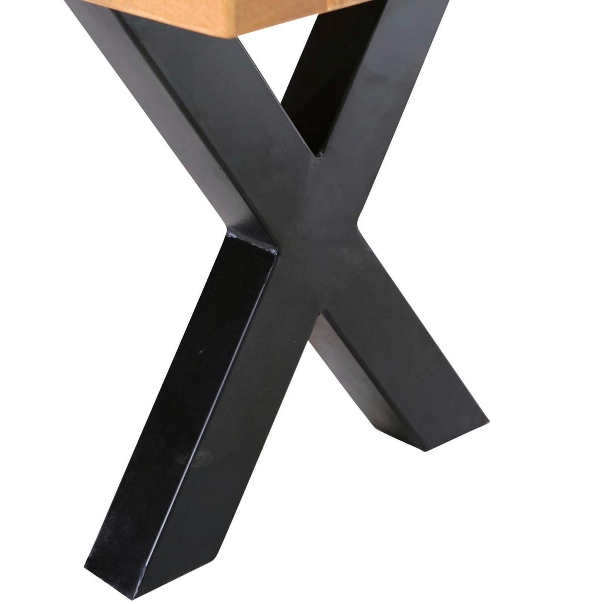 ŁAWKA BARNEY - kolor naturalny/czarny, Lifestyle, metal/drewno (160/45/40cm) - Landscape