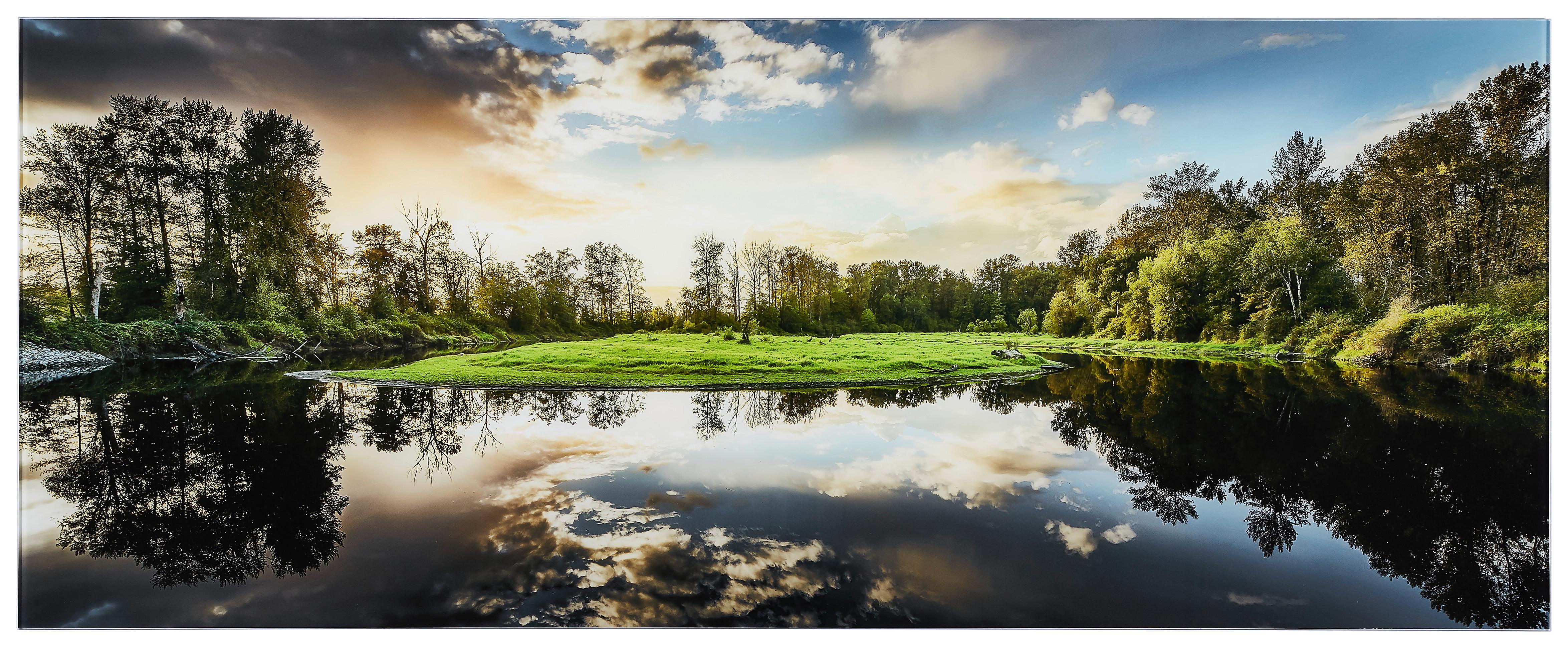 OBRAZ NA SZKLE EX210 - różnokolorowy, Natur, szkło (125/50cm) - Monee