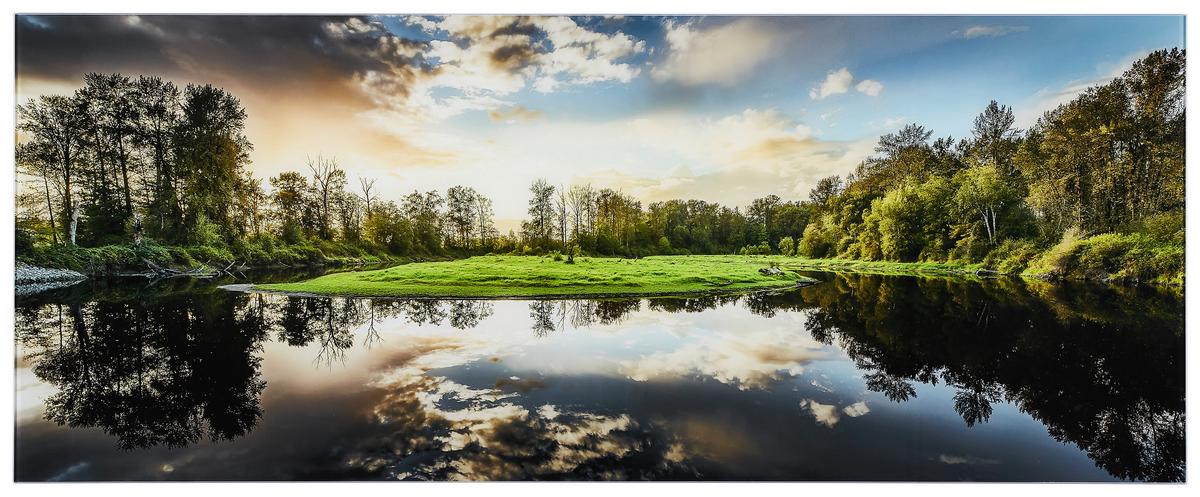 OBRAZ NA SZKLE EX210 - różnokolorowy, Natur, szkło (125/50cm) - Monee