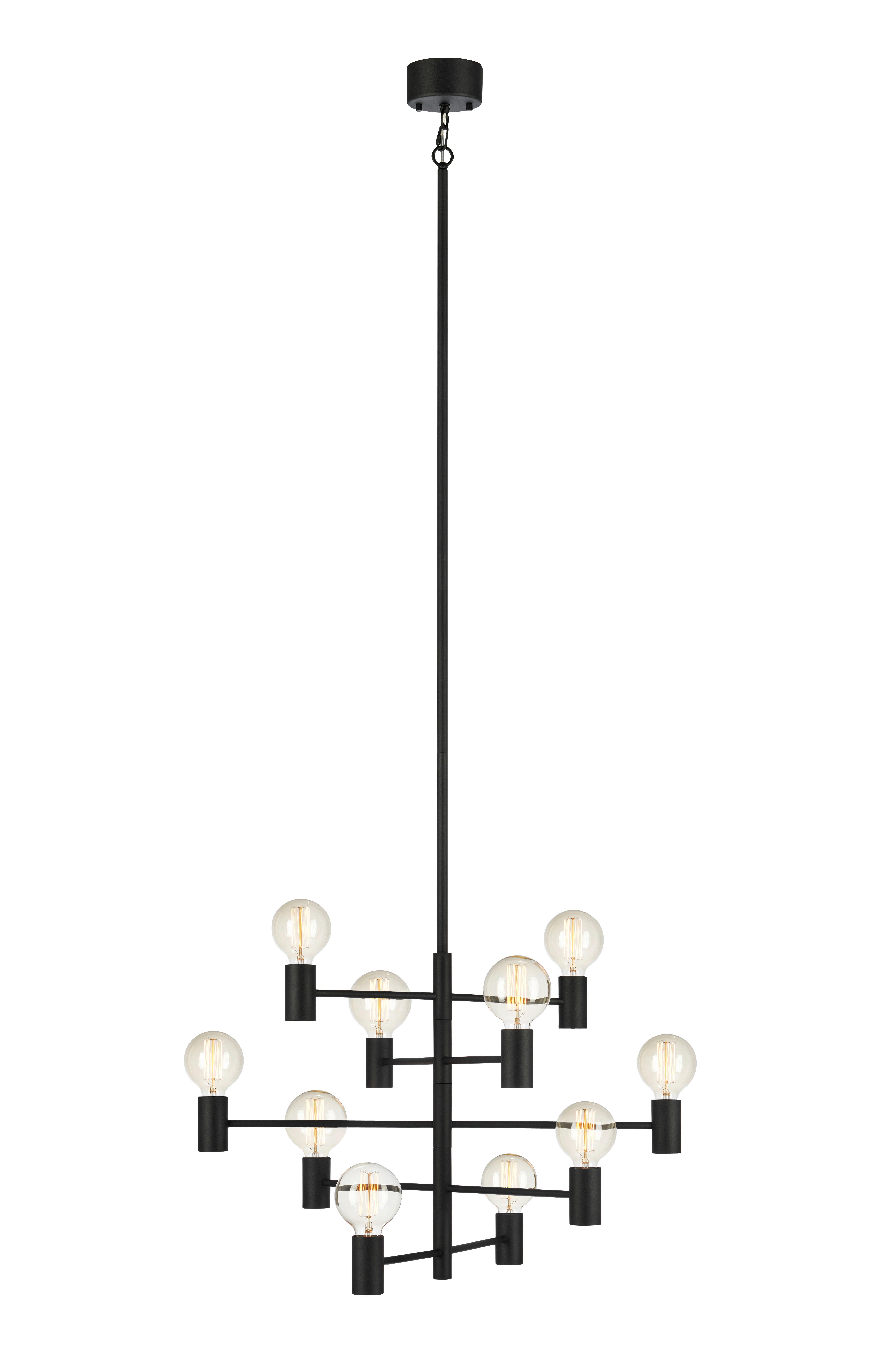Kronleuchter Paris max. 60 Watt - Schwarz, Basics, Metall (69/69/48,7cm) - Markslöjd