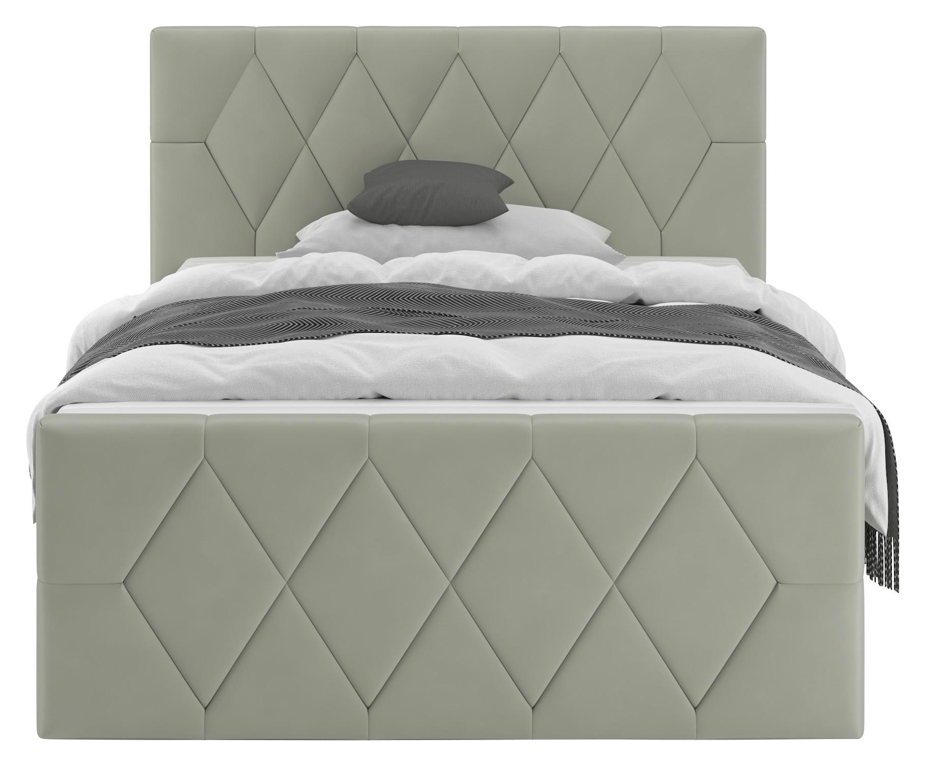 Boxspringbett Josie B Grau ca. 140x200cm - Schwarz/Grau, KONVENTIONELL, Holz/Holzwerkstoff (140/200cm) - Mömax