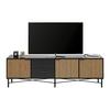 TV-BÄNK MADRID -EXKLUSIV- - svart/naturfärgad, Modern, metall/trämaterial (195/60/40cm) - Mömax