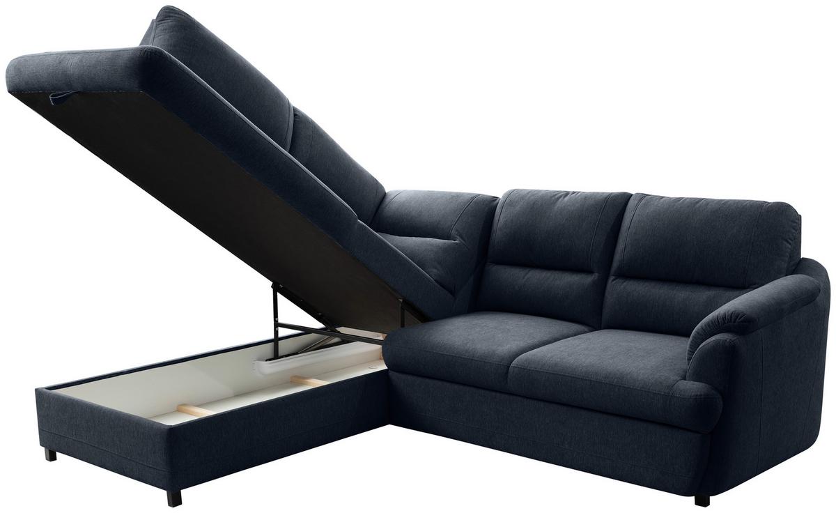 Kutna Garnitura Gusto - tamno plava/crna, Basics, tekstil/drvo (200/240cm) - Modern Living