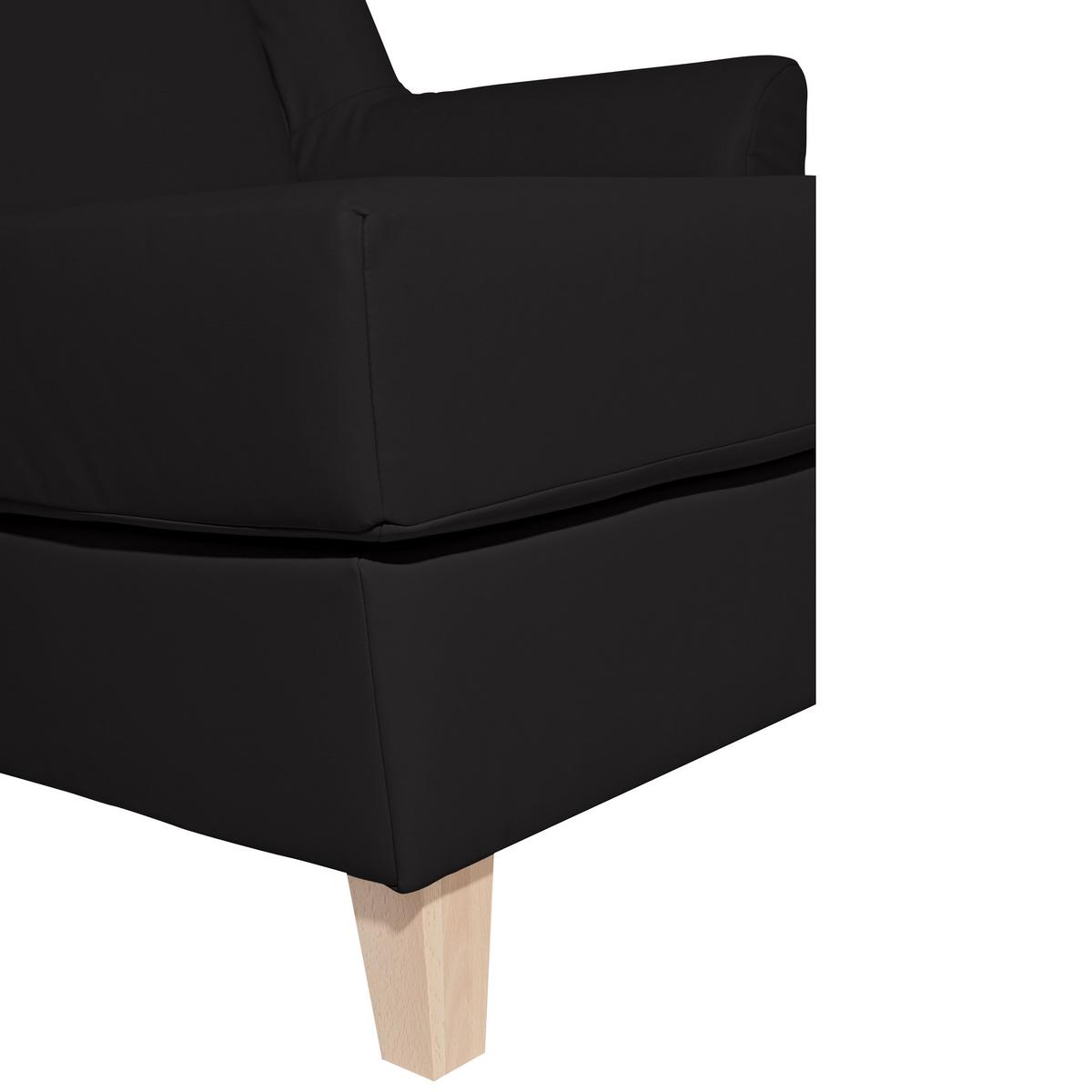XXL-SESSEL JUDITH - Schwarz/Naturfarben, MODERN, Holz/Holzwerkstoff (136/107/142cm) - Max Winzer