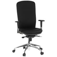 Pisarniški Stol High-tec, Črna - srebrne barve/črna, Moderno, kovina/umetna masa (59/124/51cm) - MID.YOU