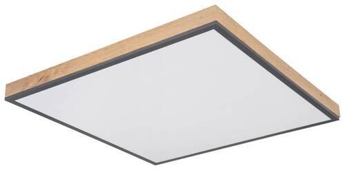 Deckenleuchte Doro in Graphitfarben max. 36 Watt - Opal/Graphitfarben, Basics, Kunststoff/Metall (59/59/6,5cm) - Globo