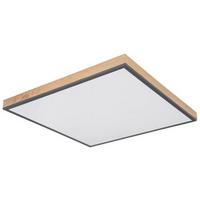 Deckenleuchte Doro in Graphitfarben max. 36 Watt - Opal/Graphitfarben, Basics, Kunststoff/Metall (59/59/6,5cm) - Globo