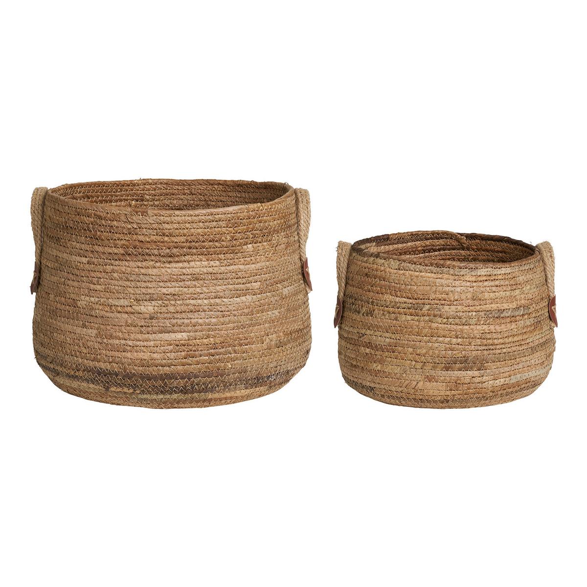 Korbset Aosta Baskets Braun - Braun, Design, Holz