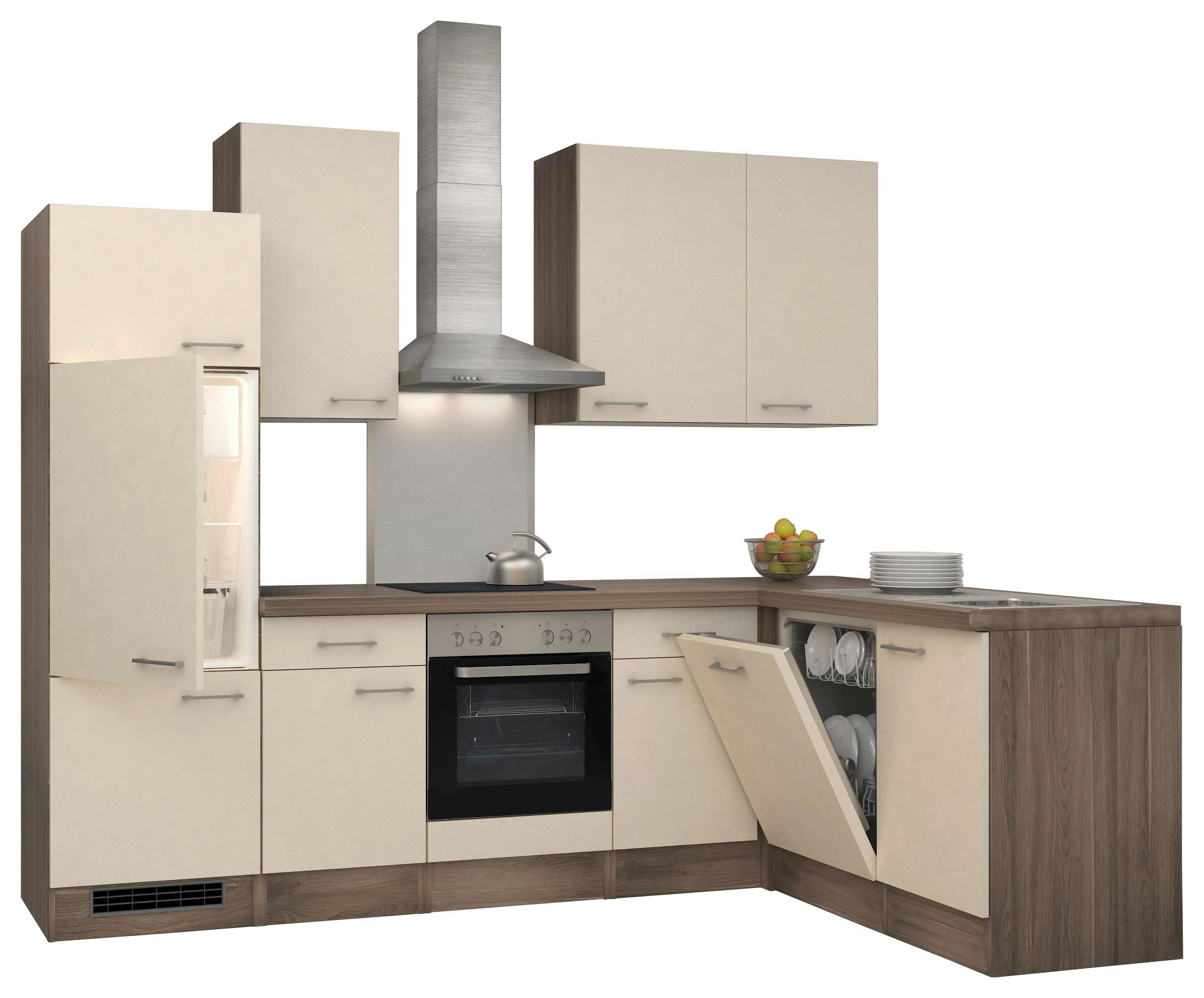 Eckküche mit 5-teiligem Geräteset und Spüle