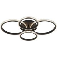 LED-Deckenleuchte Maxi Schwarz/Chromfarben max.33Watt - Chromfarben/Schwarz, MODERN, Kunststoff/Metall (62/46/9cm) - Mömax