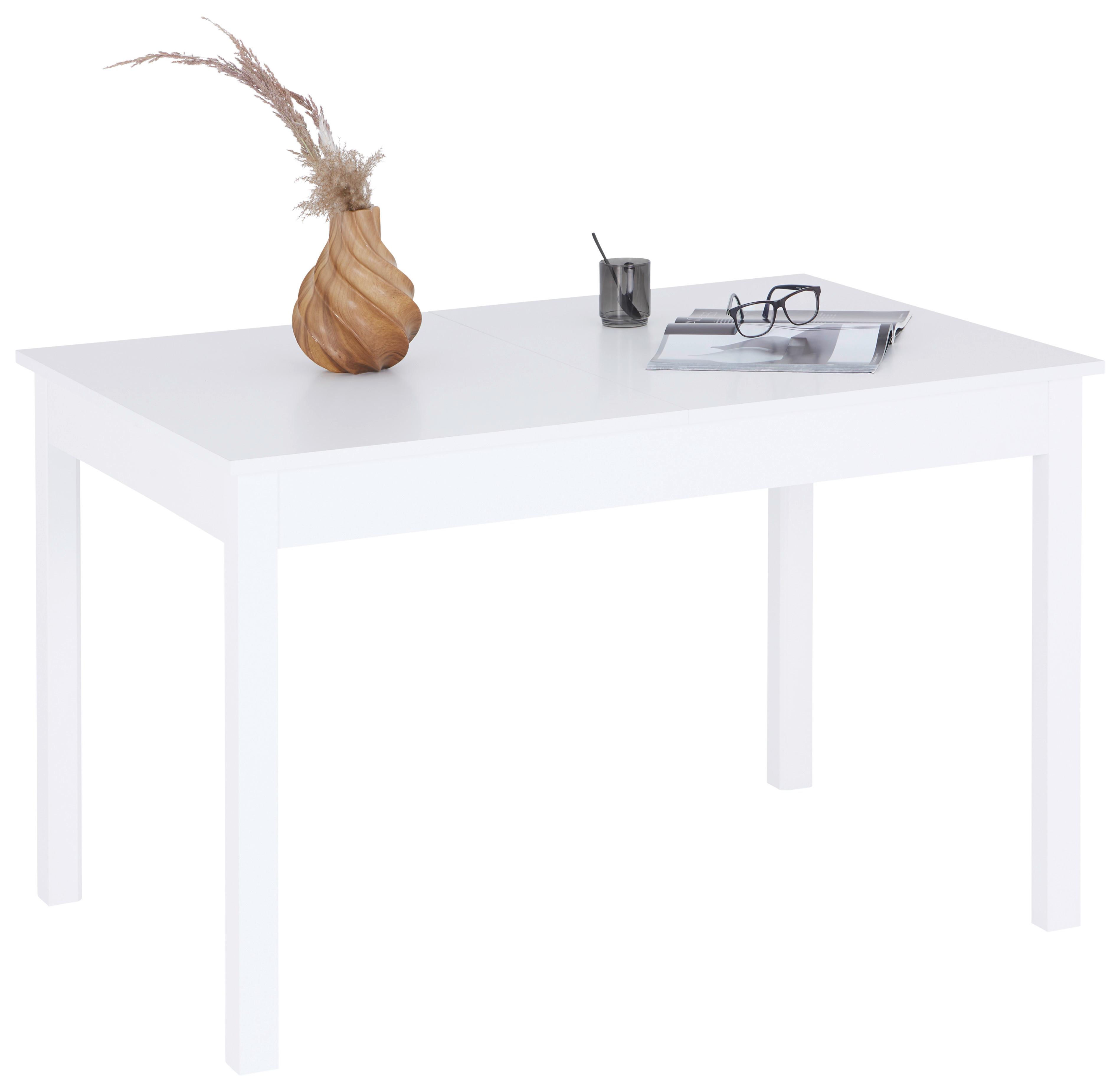 MASĂ BRICK 120 AZ - alb, Konventionell, material pe bază de lemn (120-160/80/76cm)