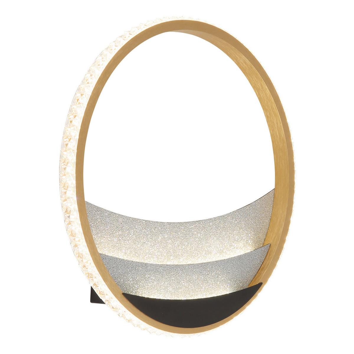 Led Stropna Svjetiljka Constance - zlatne boje/crna, Design, metal/plastika (29.5/6cm) - Globo