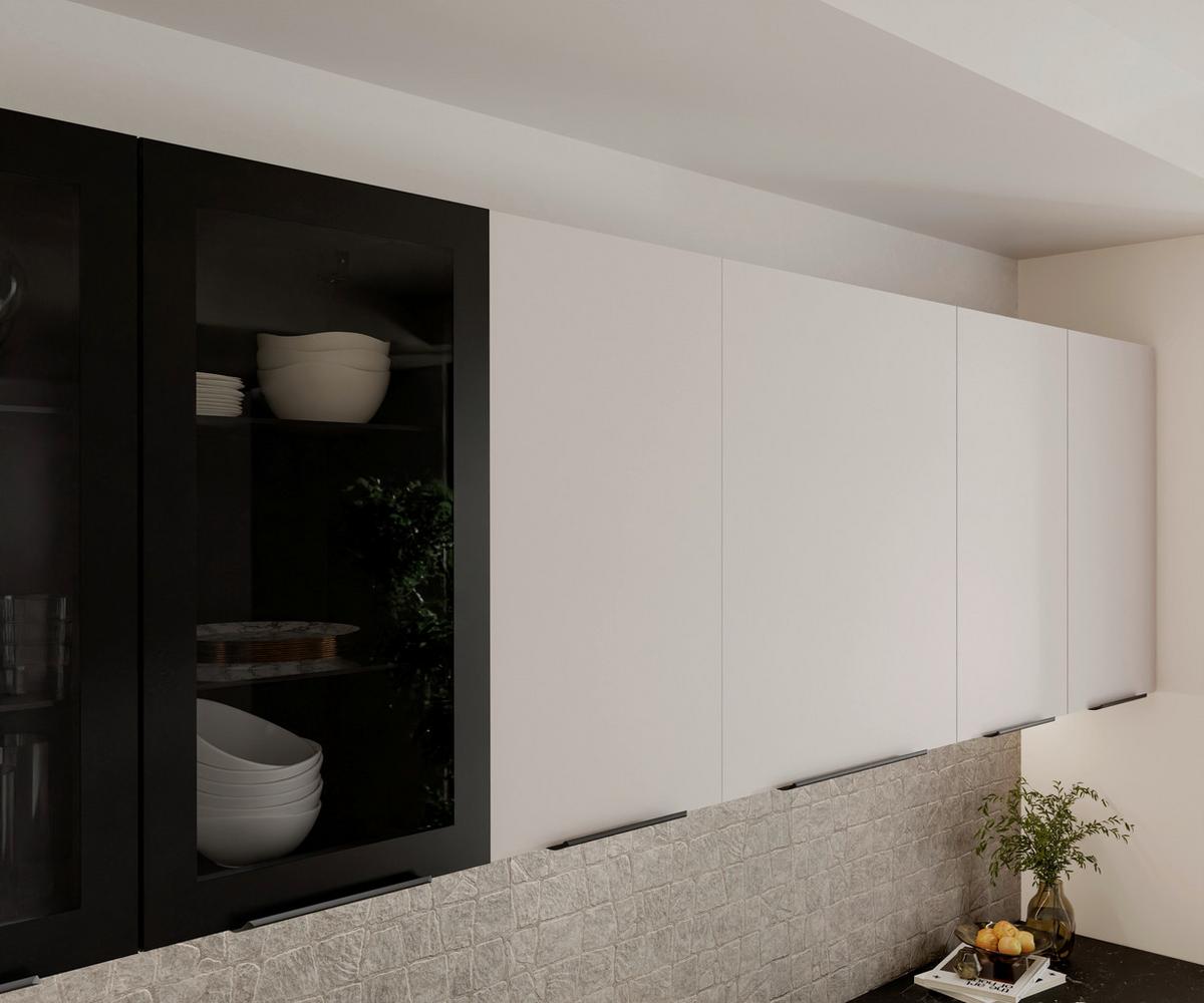 Blok Kuhinja Arona/monza - kašmir/boja orahovog drveta, Moderno, staklo/metal (260/210/60cm) - Modern Living