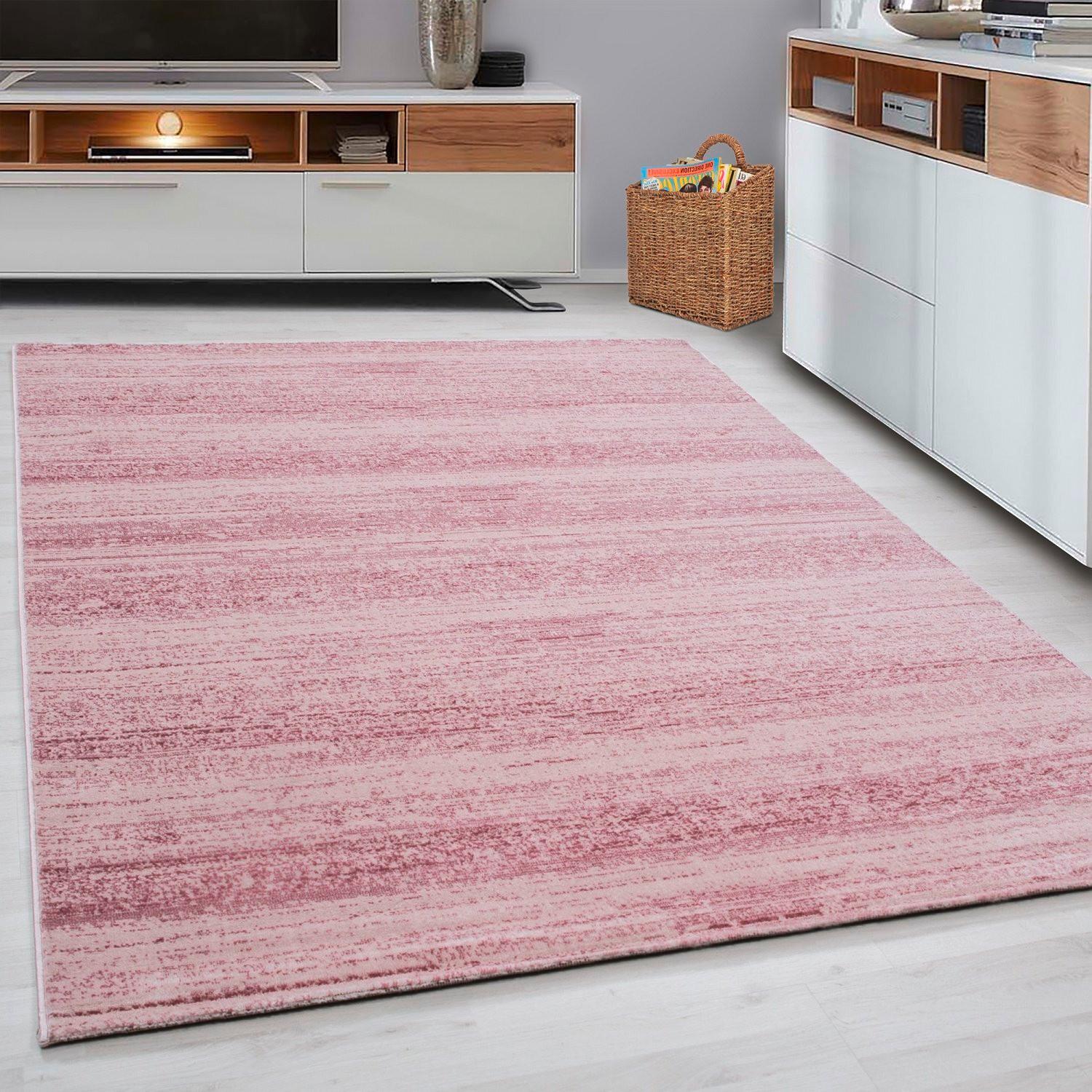Webteppich Plus Pink ca. 80x300cm - Pink, Design, Textil (80/300cm)