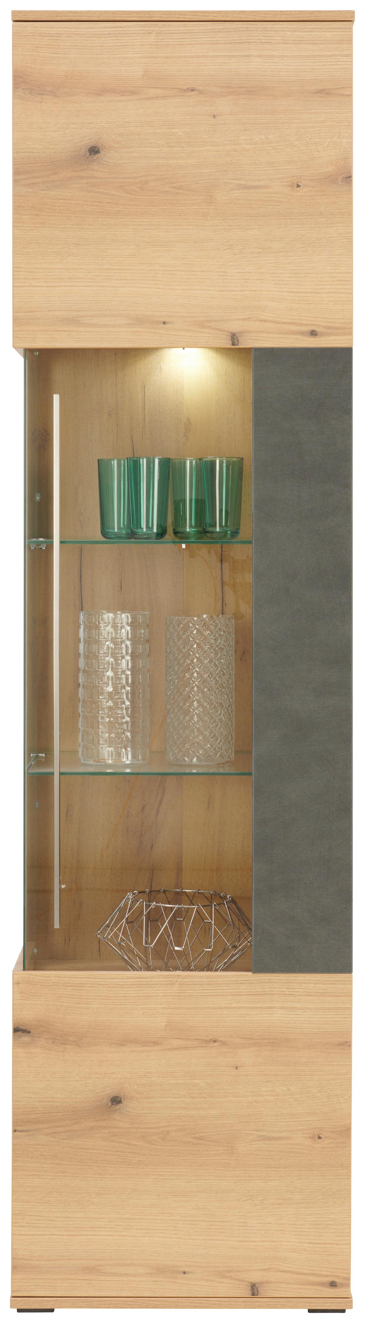 Vitrina Limit - Moderno, staklo/drvni materijal (52/201/40cm) - Modern Living