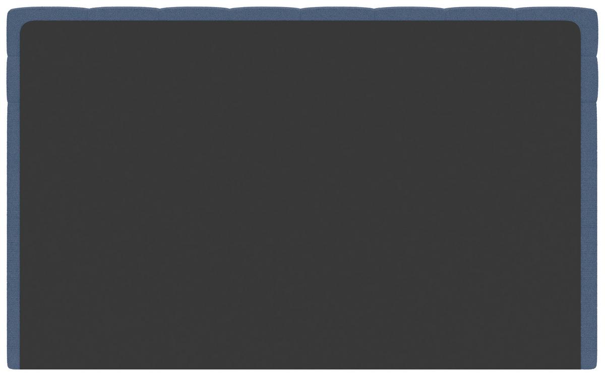 Boxspringbett Fano Blau ca. 200x200cm - Blau/Schwarz, Konventionell, Kunststoff/Textil (200/200cm) - Mömax