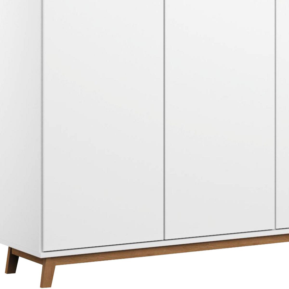 DULAP USI ROTATIVE CARLSSON - alb, Basics, material pe bază de lemn (136/203/53cm) - Modern Living