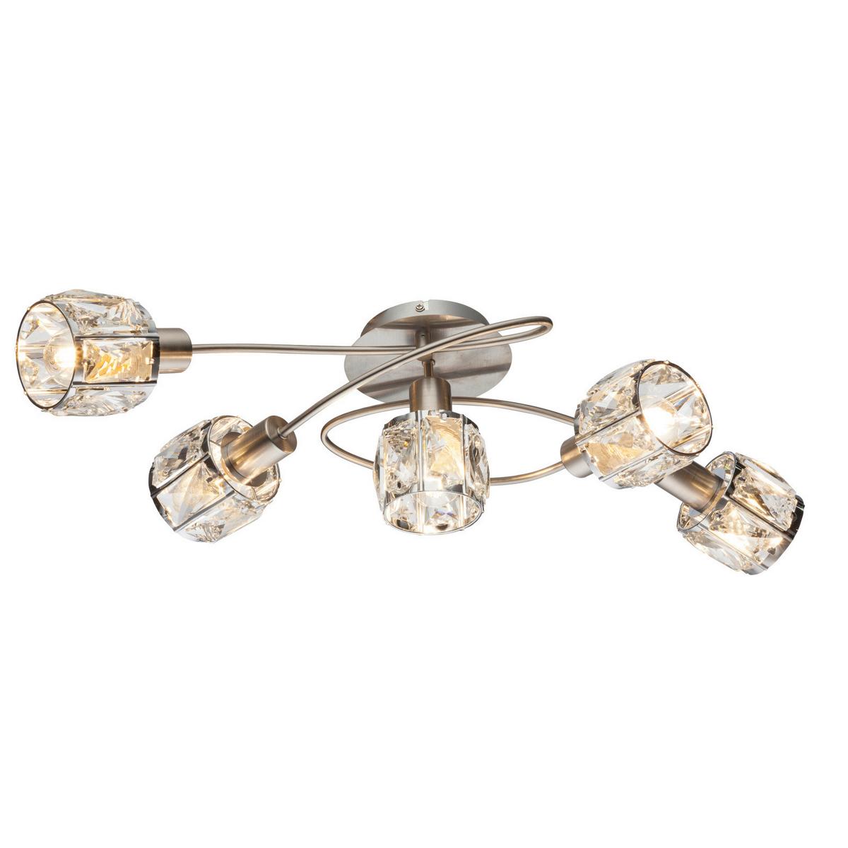 STRAHLER 54356-5 KRIS - Chromfarben/Transparent, Lifestyle, Glas/Metall (61.4/36/21cm) - Globo