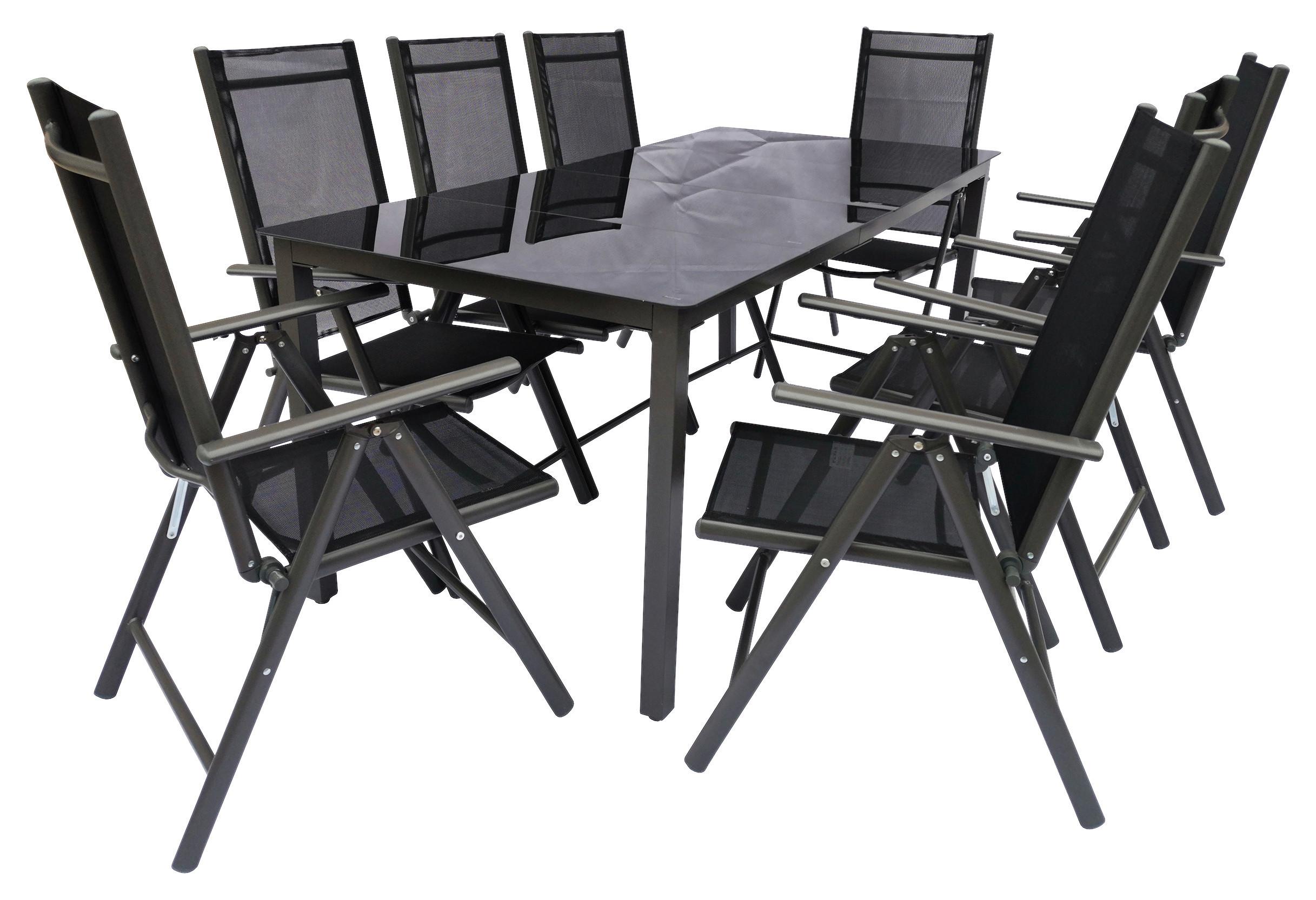Vrtni Set Kalia, Črna, 9-Delno - črna/antracit, Basics, kovina - Gardenson