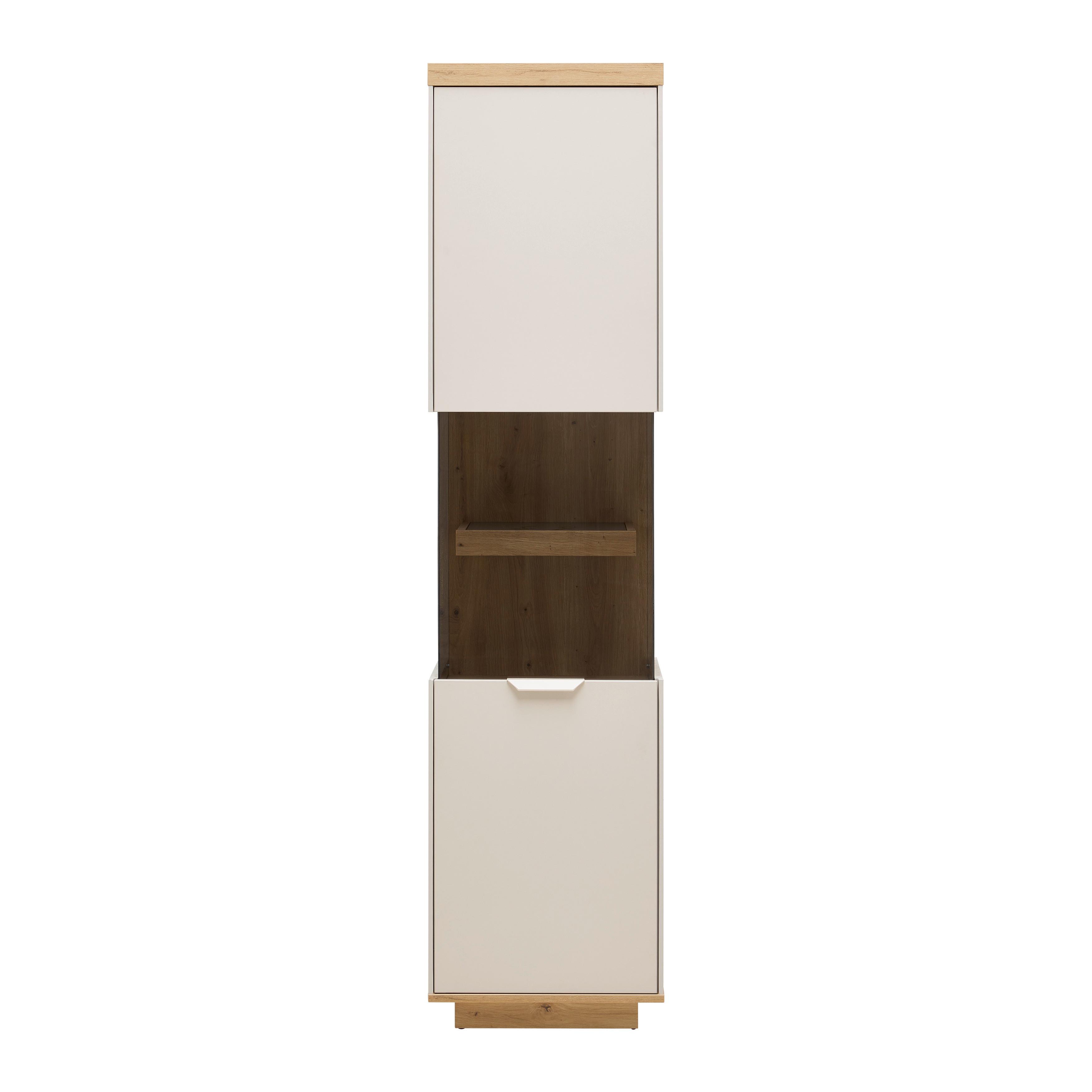 VITRINSKÅP JAKE -EXKLUSIV- - ek Artisan/kashmir, Modern, trämaterial/glas (45,7/187/38cm) - Mömax