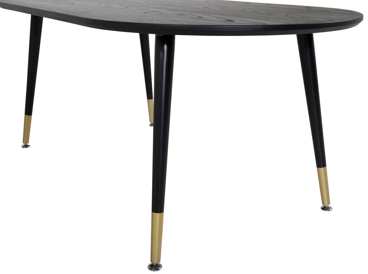 COUCHTISCH DIPP - Messingfarben/Schwarz, Design, Holzwerkstoff/Metall (120/60/47cm) - Livetastic