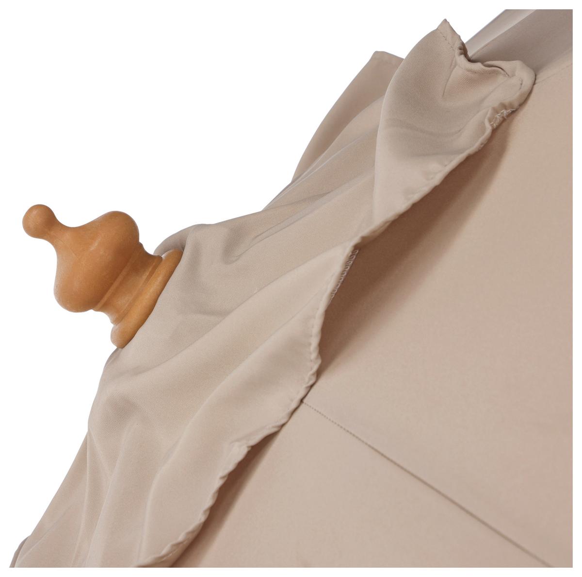 Sonnenschirm Naxos Hellbraun B: ca. 300 cm - Hellbraun, KONVENTIONELL (300/262/300cm) - Gardenson