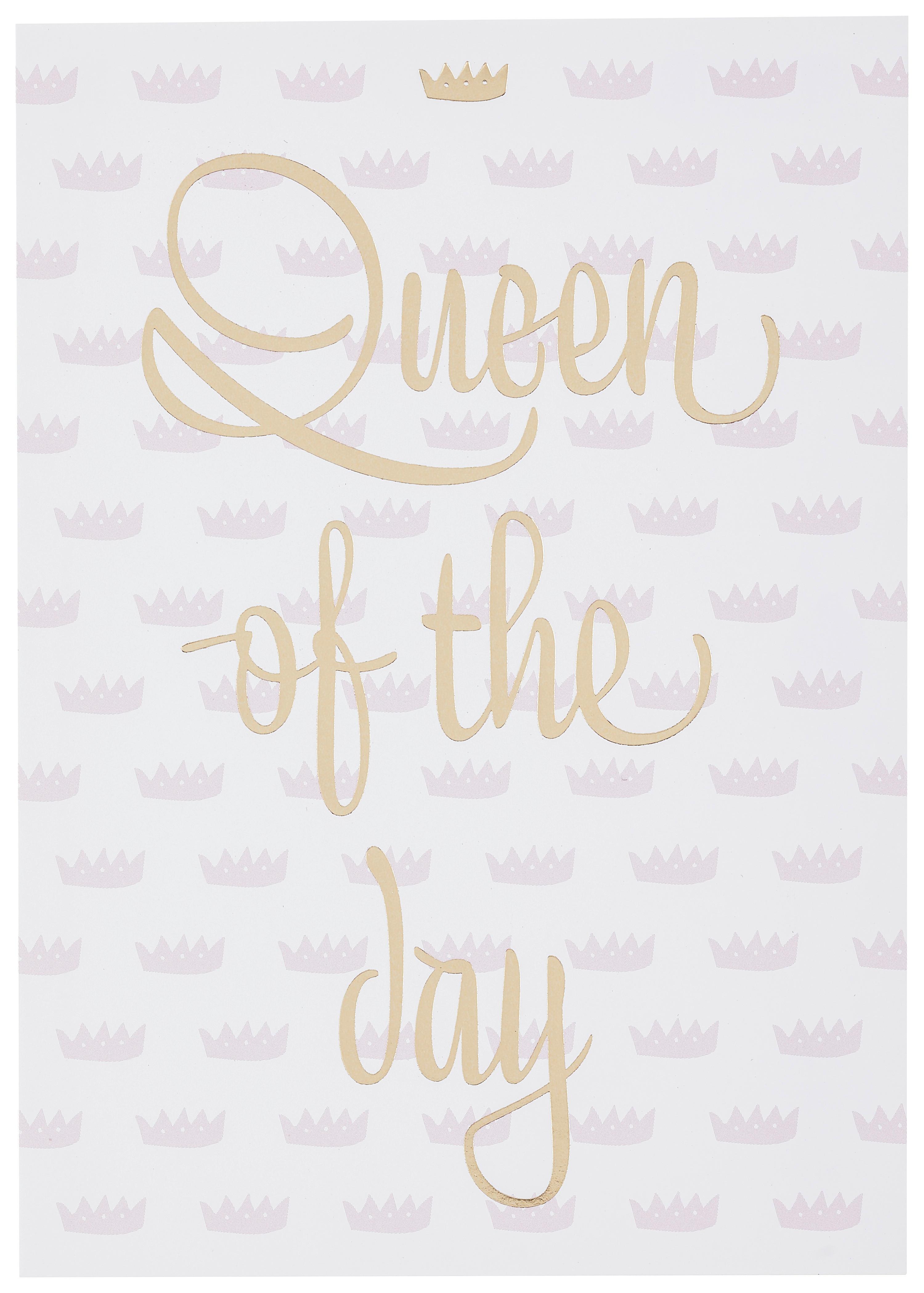 POSTKARTE GOLD - Goldfarben/Rosa, MODERN, Papier (10,5/14,8cm)