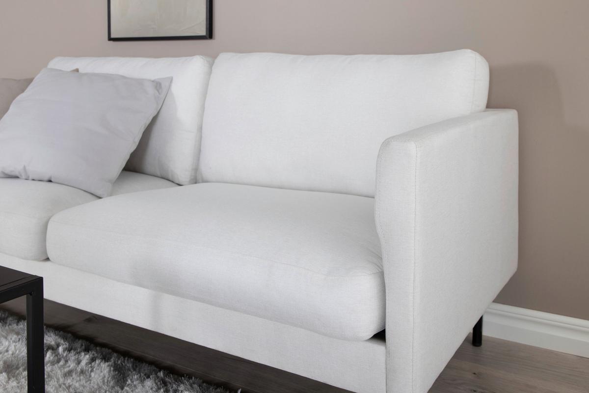 2-SITZER-SOFA ZOOM - Creme/Schwarz, Design, Textil/Metall (180/78/80cm) - Livetastic