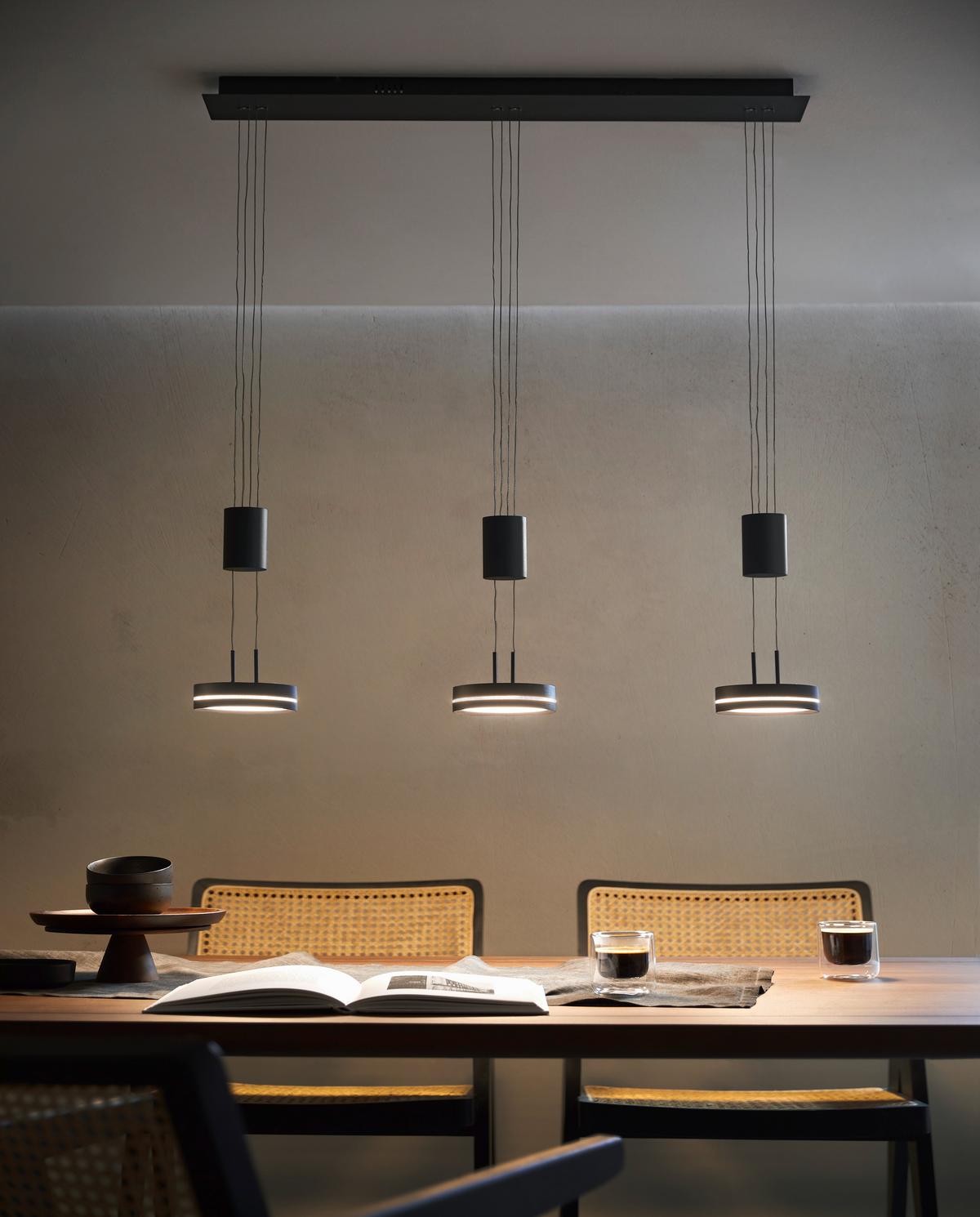 LAMPA WISZĄCA LED 326510342 FRANKLIN - antracytowy/biały, Lifestyle, tworzywo sztuczne/metal (85/14/180cm) - Trio Leuchten