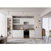 Blok Kuhinja Eko - boja hrasta/bela, Moderno, staklo/pločasti materijal (260/218/60cm) - Modern Living