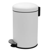 Treteimer James Weiss ca. 12l - Weiss/Schwarz, Konventionell, Kunststoff/Metall (27/41,5/26cm) - Modern Living