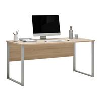 Schreibtisch Siena Eiche-/Silberfarben - Eichefarben/Silberfarben, MODERN, Holzwerkstoff (170/77/73cm) - Mömax