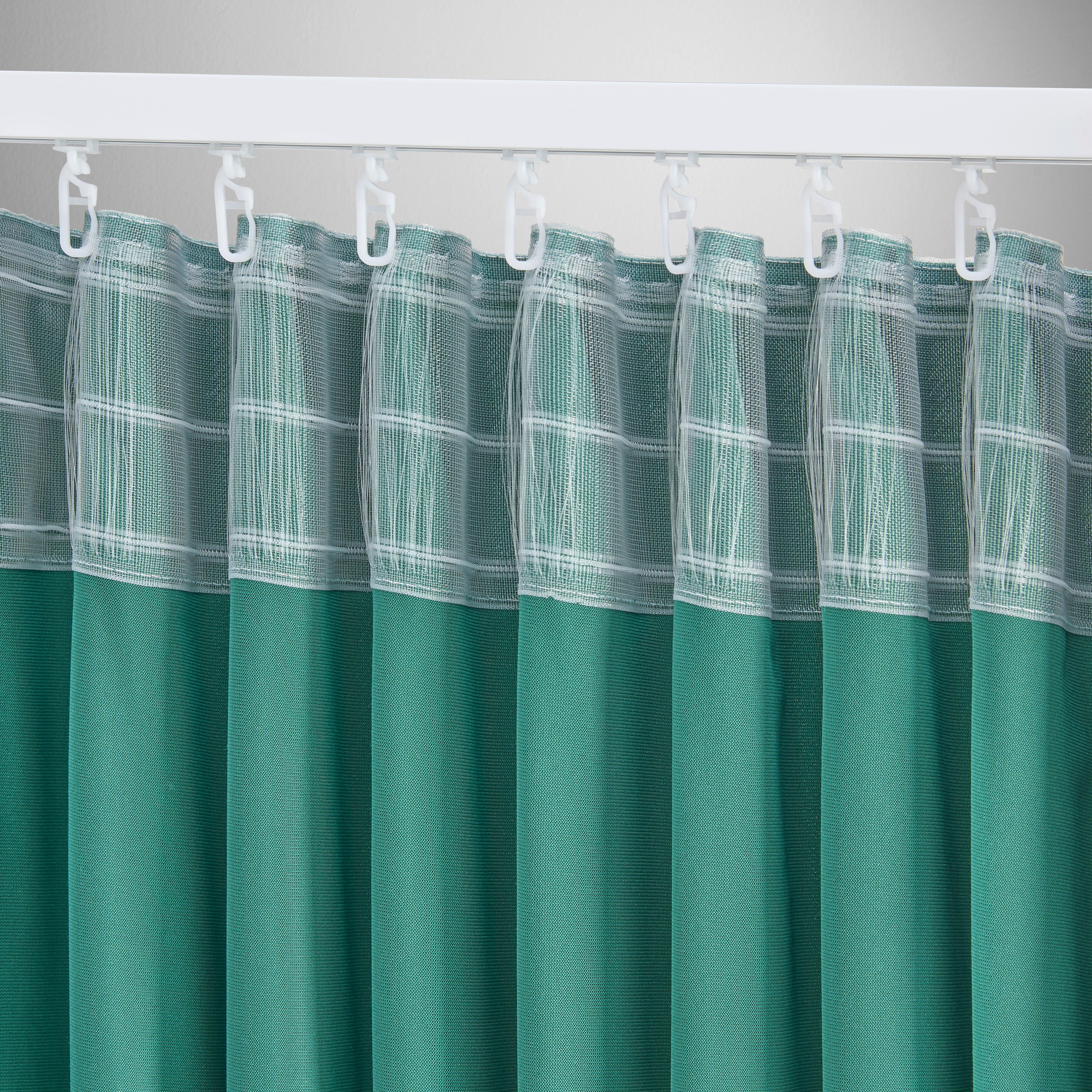 GARDINLÄNGD BIANCA - mörkgrön, Klassisk, textil (140/245cm) - Modern Living